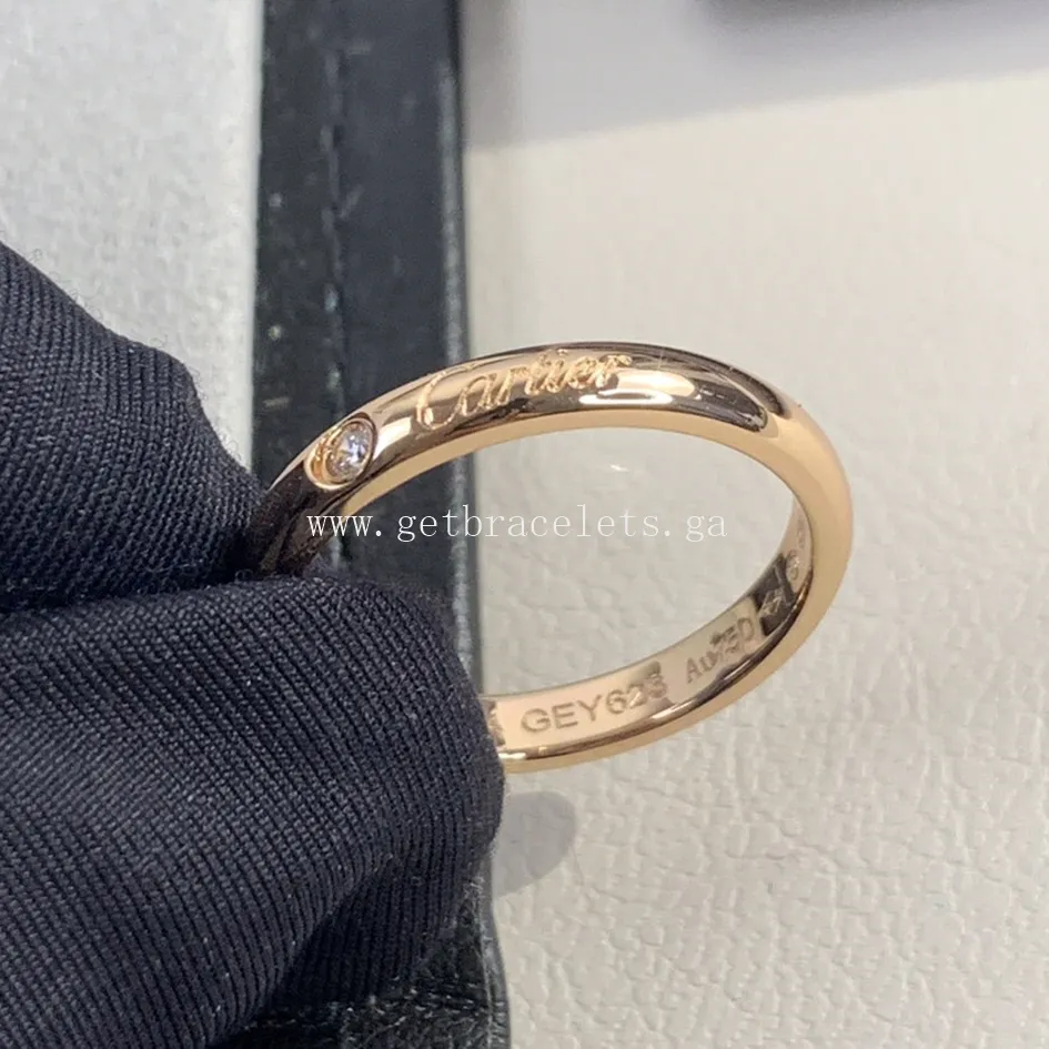 Cartier 1895 Wedding ring With 1 Diamonds Rose Gold