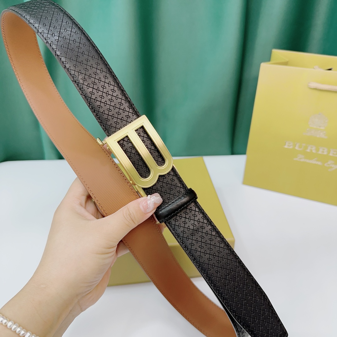 Burberry Leather Belts 1:1 Mirror Version