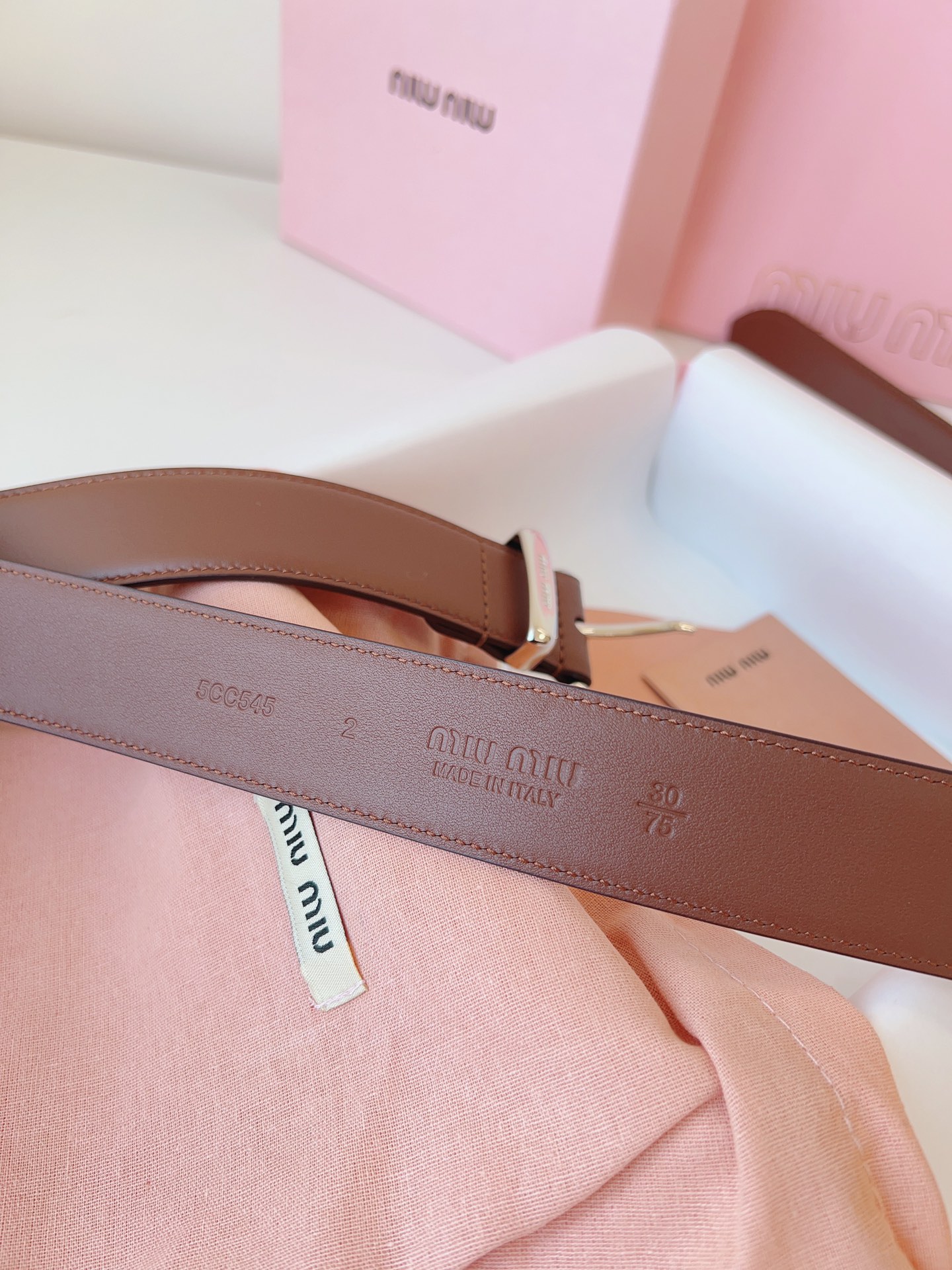 MiuMiu Leather Belts 1:1 Mirror Version