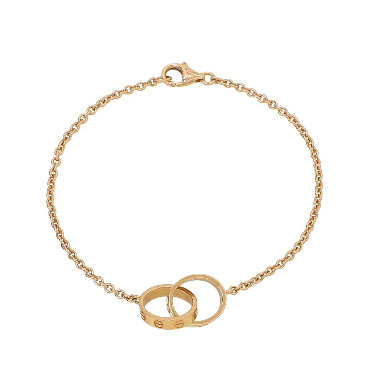 Cartier 18K Pink Gold Love Hoops Bracelet