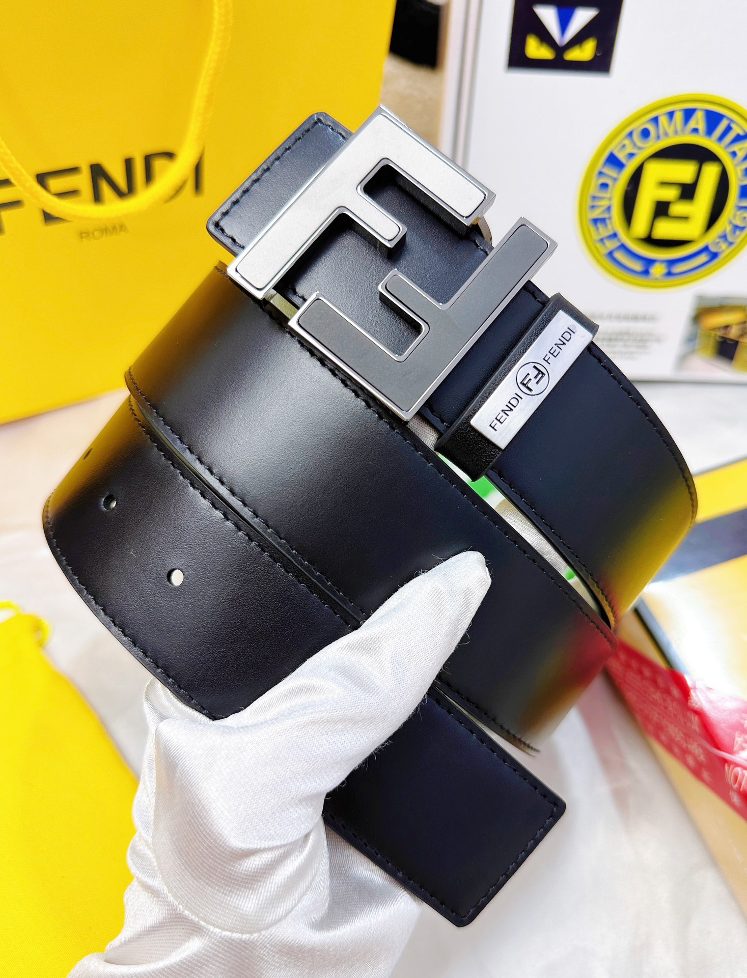 Fendi Leather Belts 1:1 Mirror Version