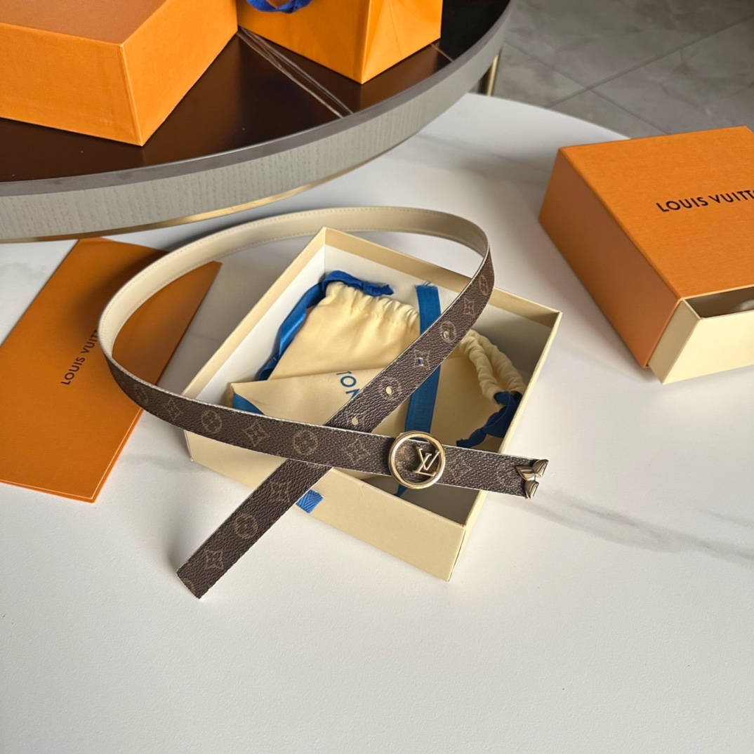 Louis Vuitton LV Leather Belts 1:1 Mirror Version