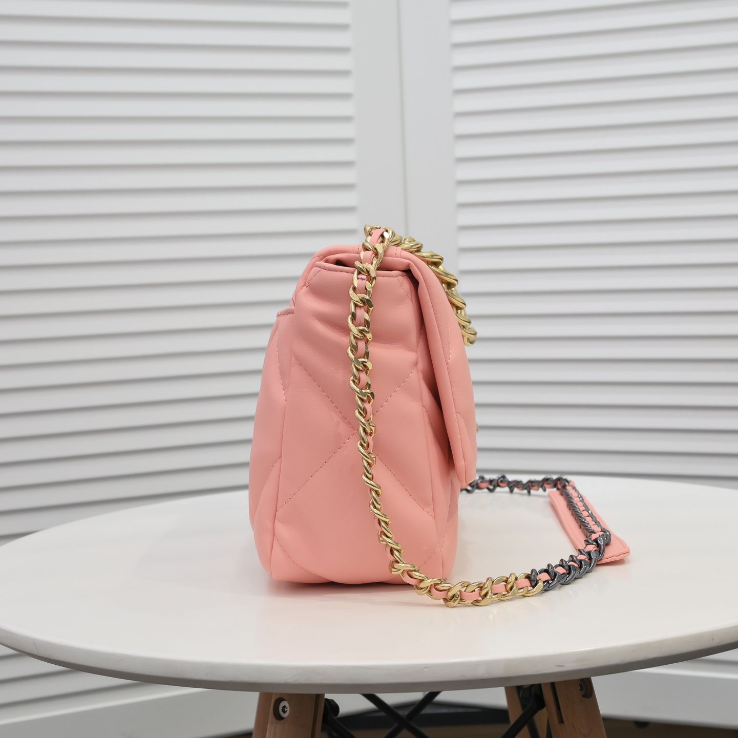 Chanel Lambskin Quilted Medium19 Flap Shoulder Bag Handbag