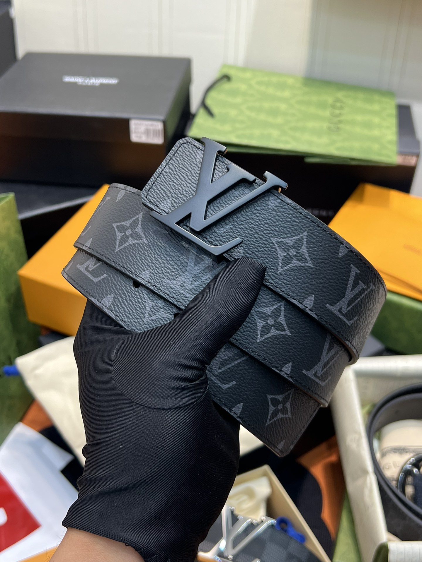 Louis Vuitton LV Leather Belts 1:1 Mirror Version