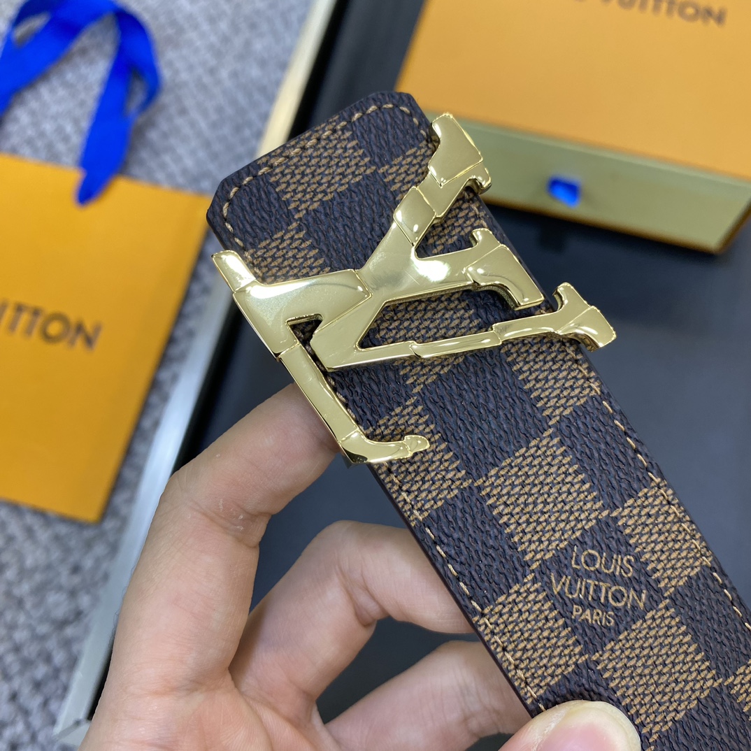 Louis Vuitton LV Leather Belts 1:1 Mirror Version