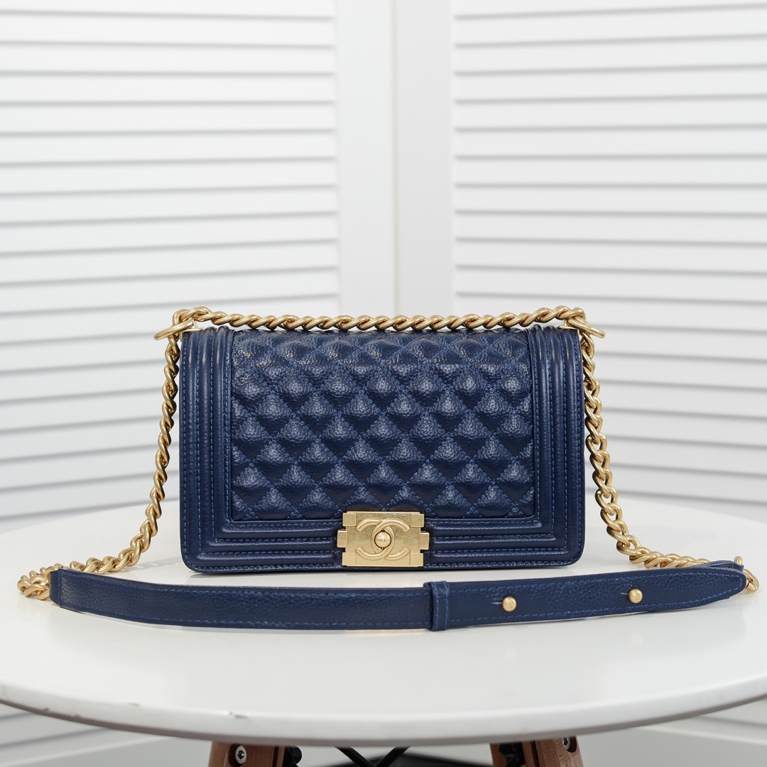 Chanel Leboy litchi or lychee pattern Shoulder Bag Handbag