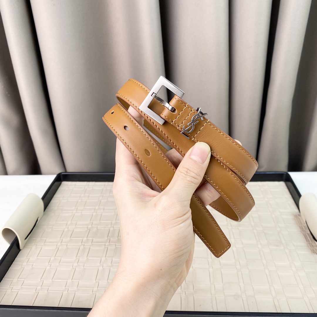 YSL Saint Laurent Leather Belts 1:1 Mirror Version