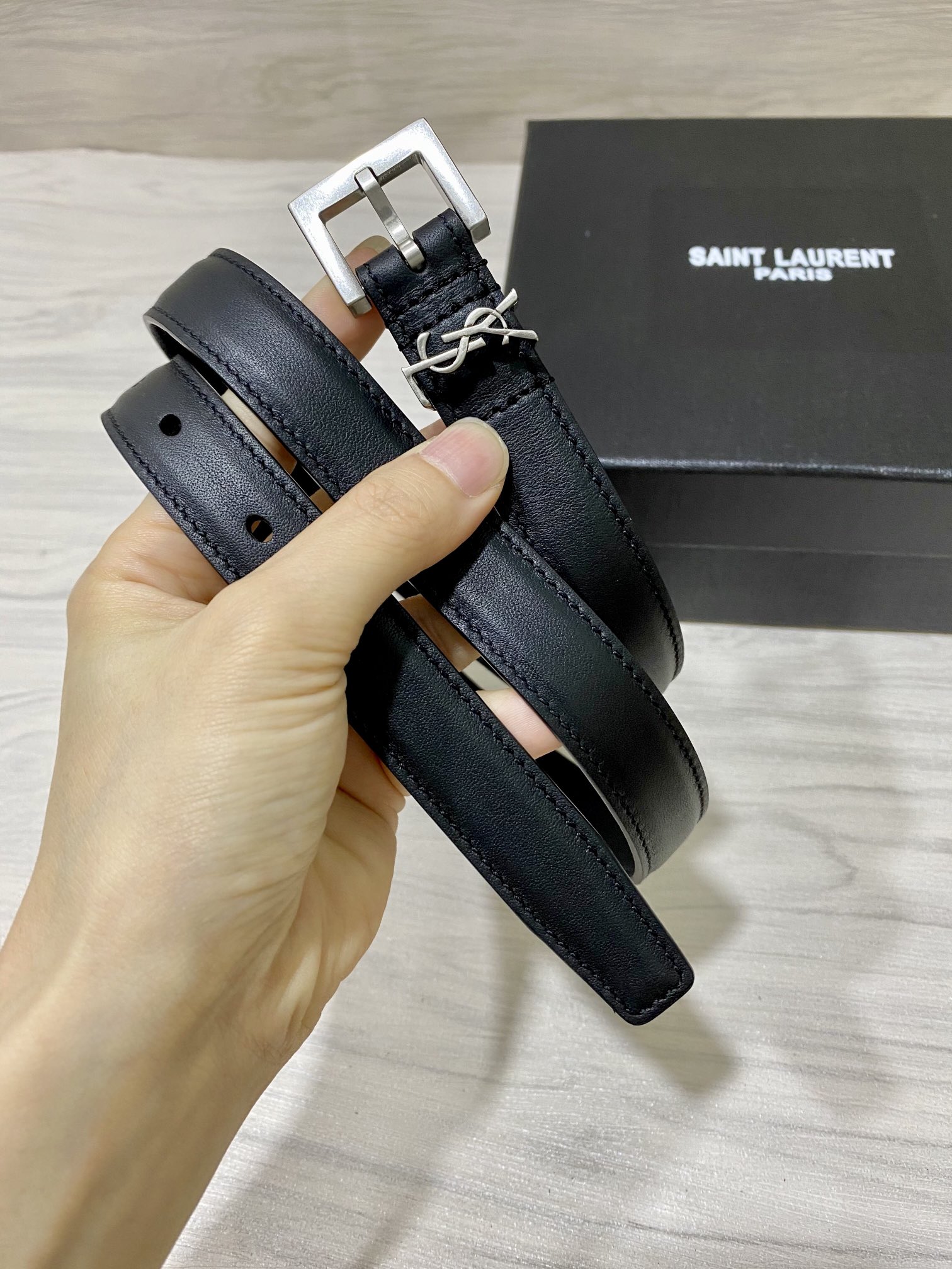 YSL Saint Laurent Leather Belts 1:1 Mirror Version