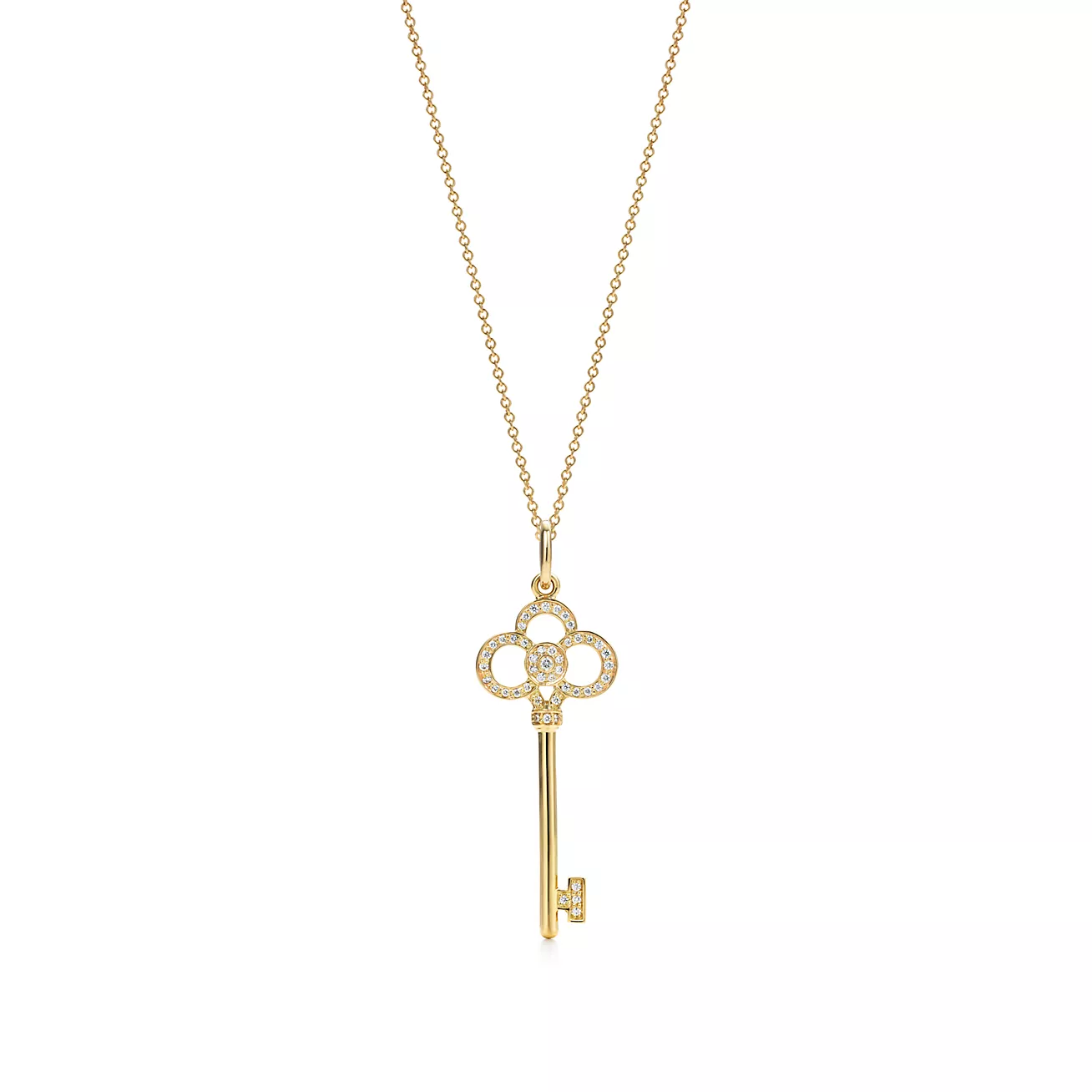 Tiffany Keys Crown Key, Rose Gold & White Gold