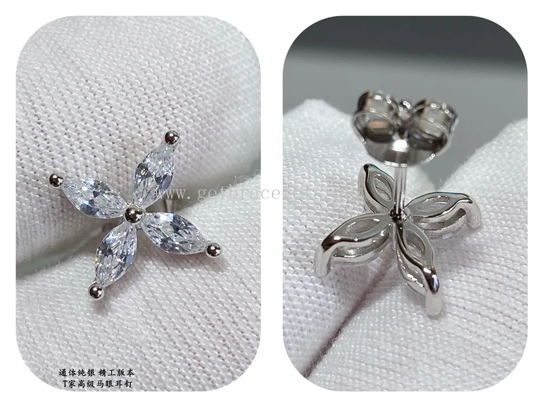 Tiffany Victoria Earrings White Gold with Diamonds