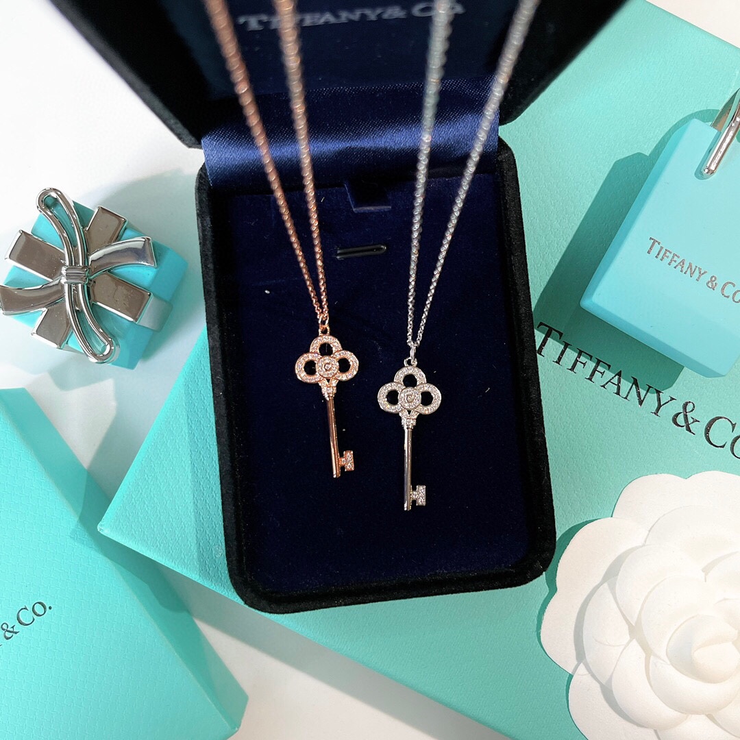 Tiffany Keys Crown Key, Rose Gold & White Gold
