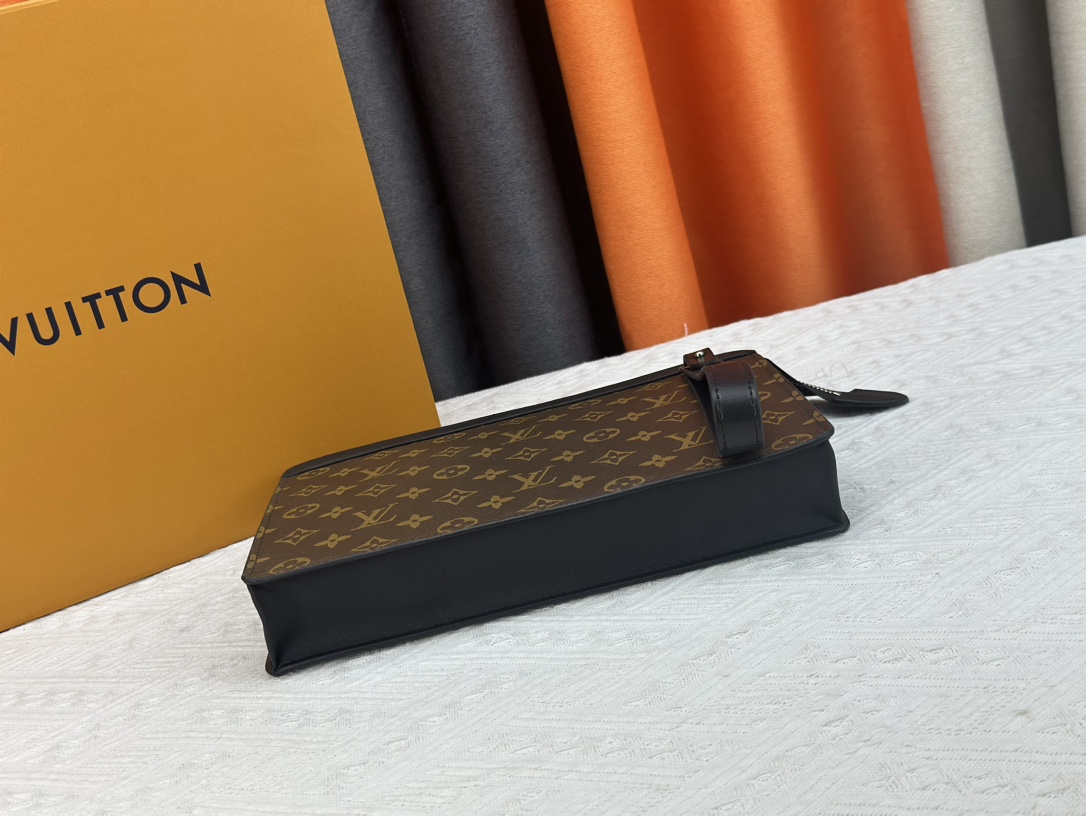 Louis Vuitton Pochette Jour Monogram Eclipse M82080 Clutch Bag Handbag