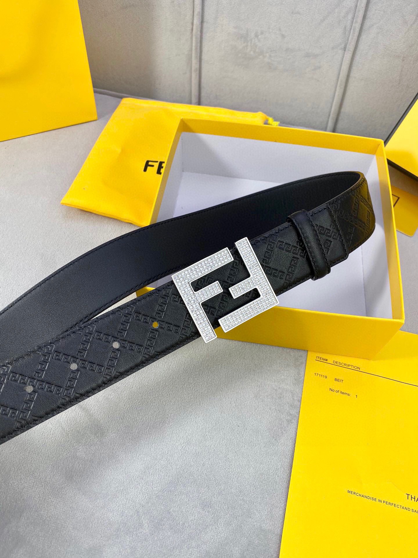 Fendi Leather Belts 1:1 Mirror Version