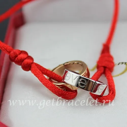 Replica Cartier Love Bracelet Pink Gold White Gold Red Crod
