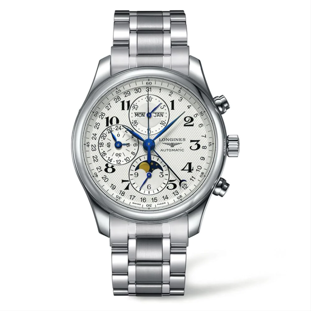 Master 42MM Annual Calandar Moonphase Steel Watch L27734786