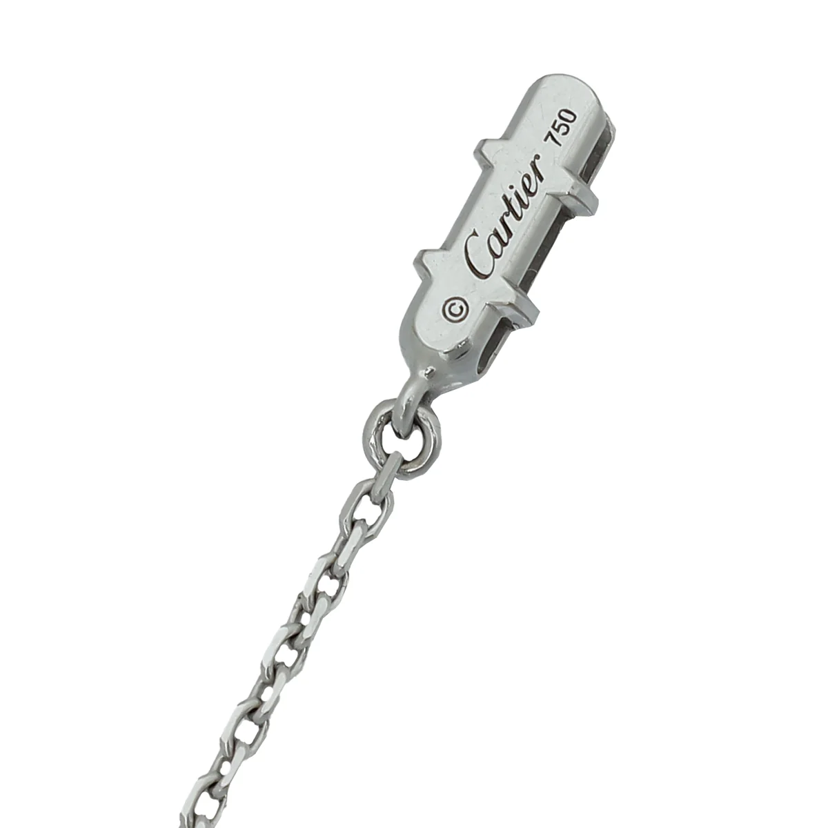 Cartier 18K White Gold Diamond 1895 Necklace