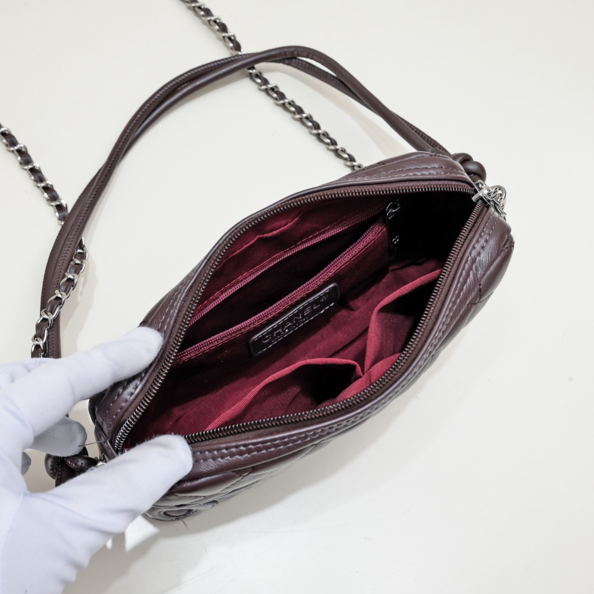 Chanel Ligne Cambon Bowling Bag Small Shoulder Bag Handbag