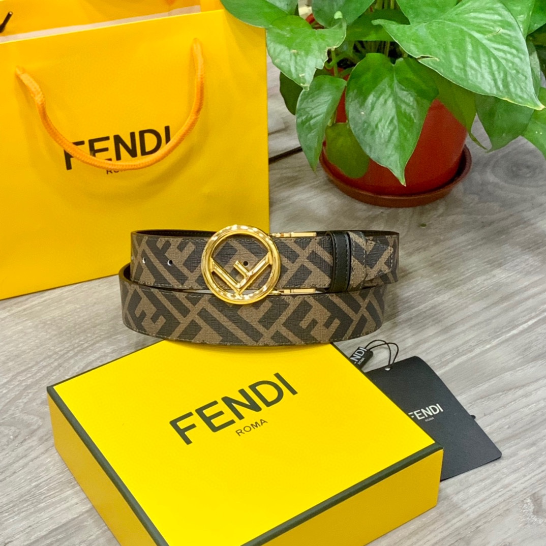 Fendi Leather Belts 1:1 Mirror Version