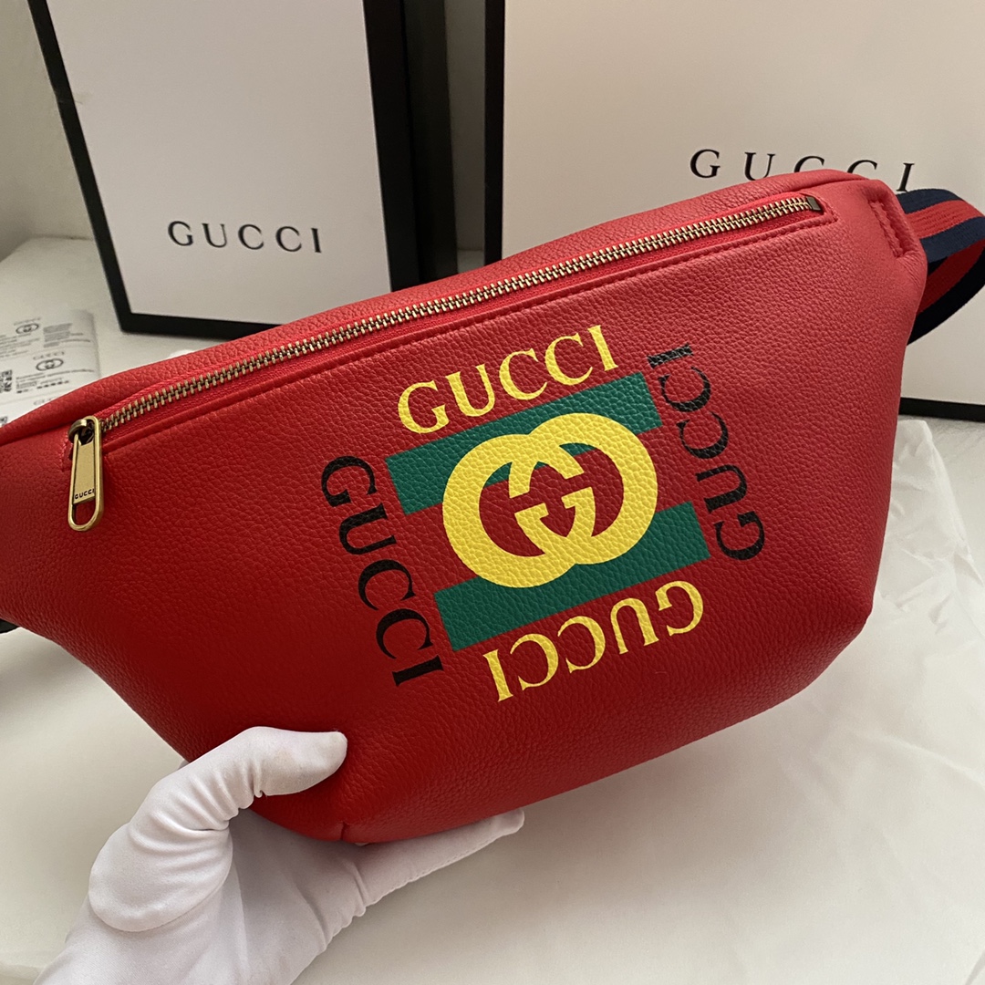 Gucci Leather Waist Bag Belt Bag (Replica)