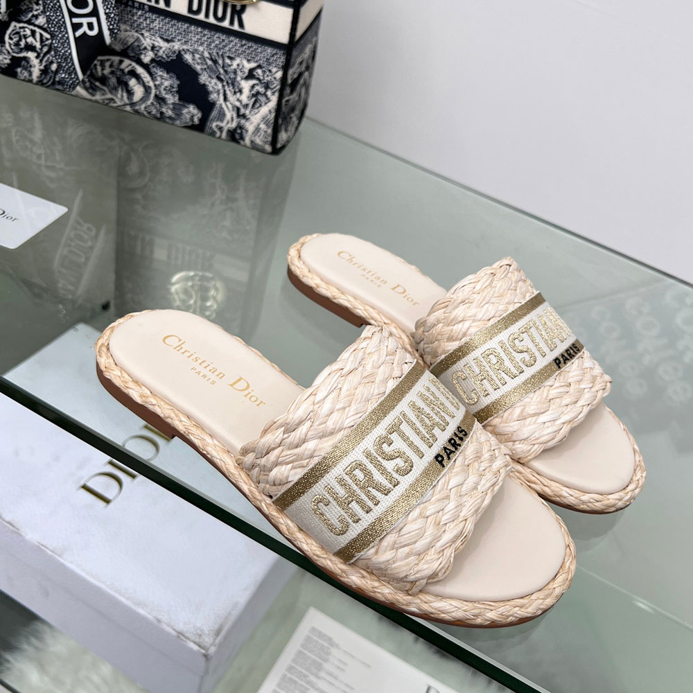 Dior  knit Word Comfortable Fashion Flip-flops  Slide Sandal (Replica)