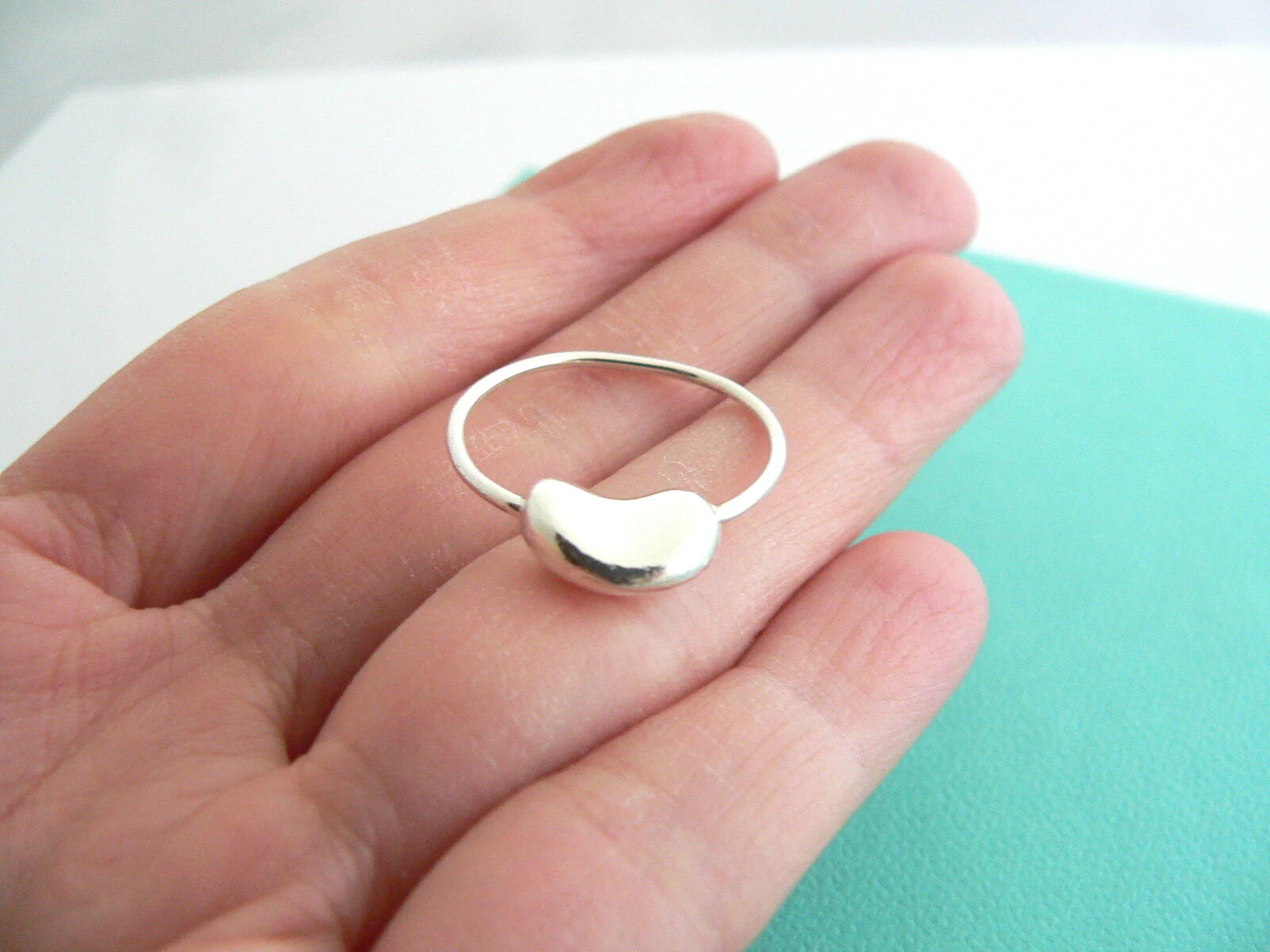 Tiffany & Co Bean Ring Band Elsa Peretti Love Ring Sz 6.5 Gift Rare Classic Art