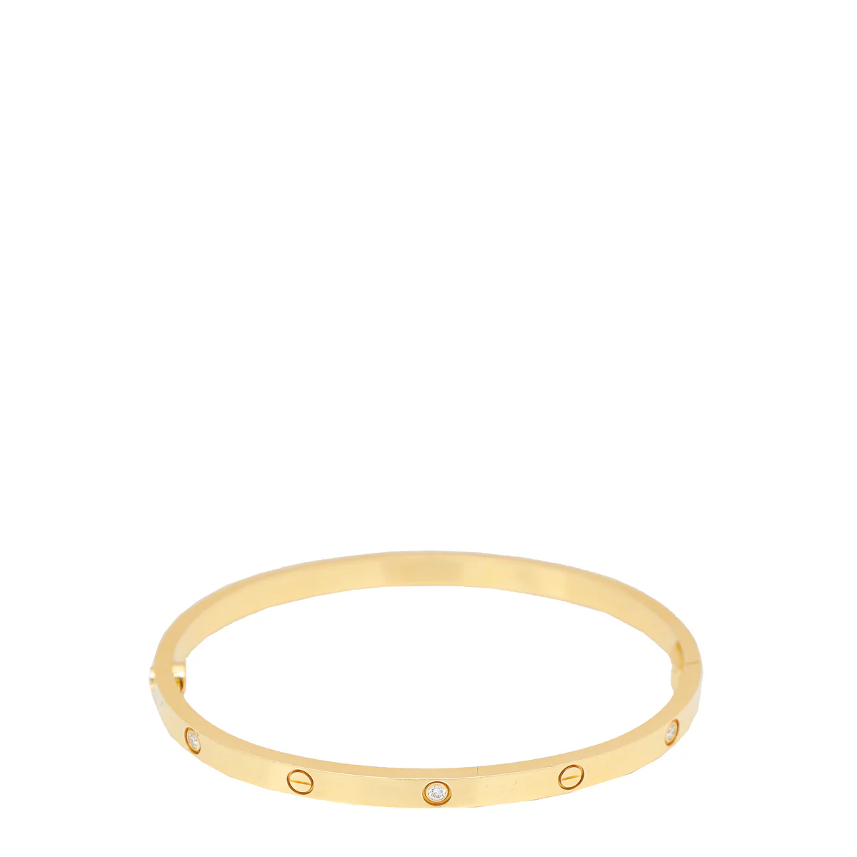 Cartier 18K Yellow Gold 6 Diamond Love Small Model Bracelet 16