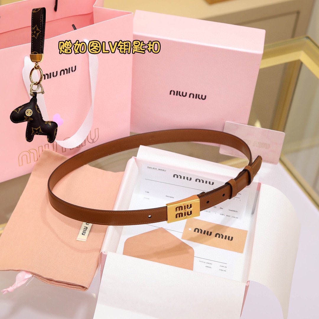 MiuMiu Leather Belts 1:1 Mirror Version