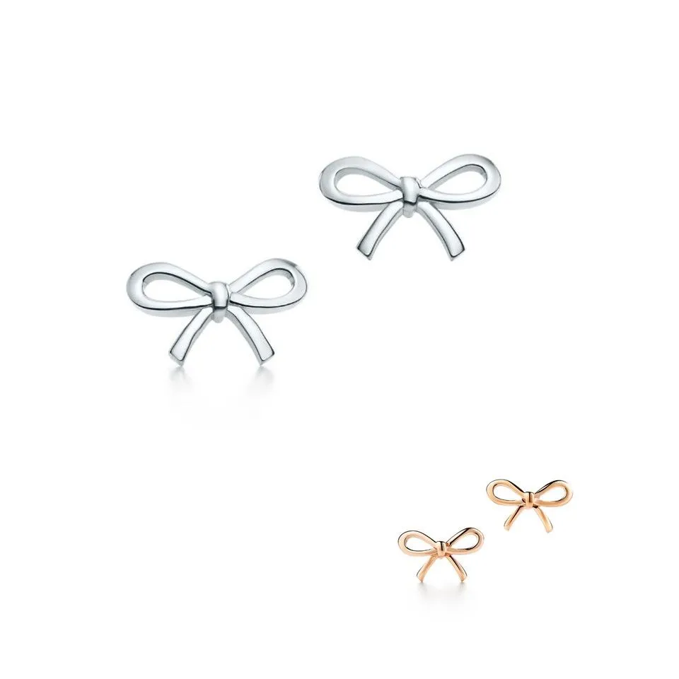 New Copy Tiffany Bow Bowknot Earrings Sterling Silver Hot Selling 25142896/35203389