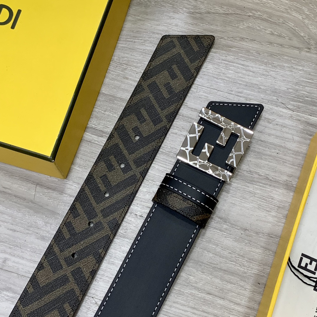 Fendi Leather Belts 1:1 Mirror Version