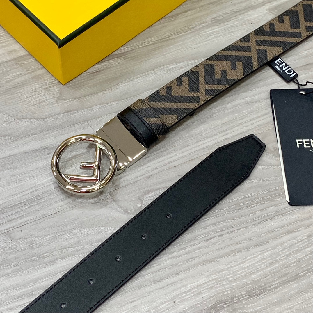 Fendi Leather Belts 1:1 Mirror Version