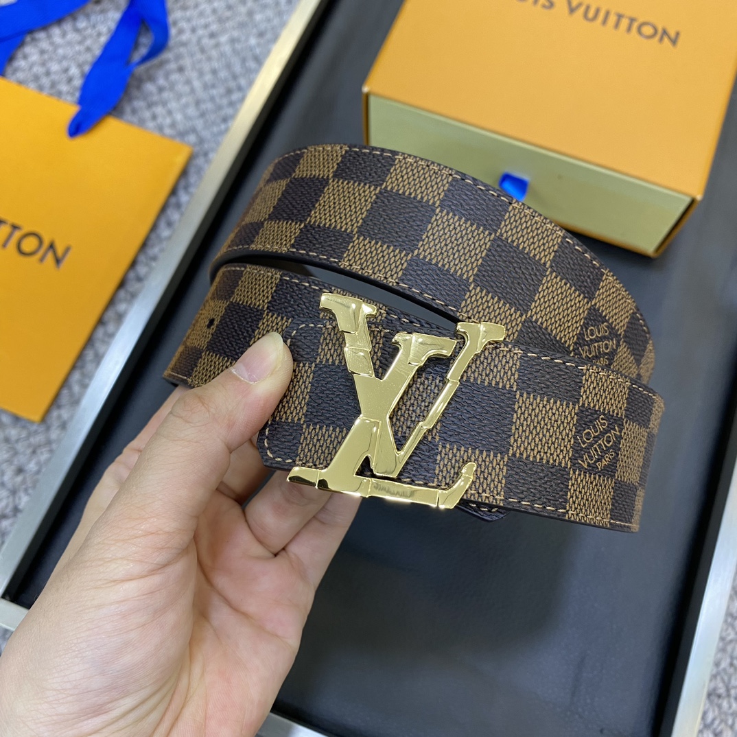 Louis Vuitton LV Leather Belts 1:1 Mirror Version