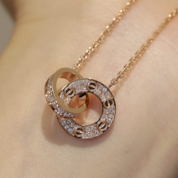 Cartier Love Necklace Dupe, Two Ring
