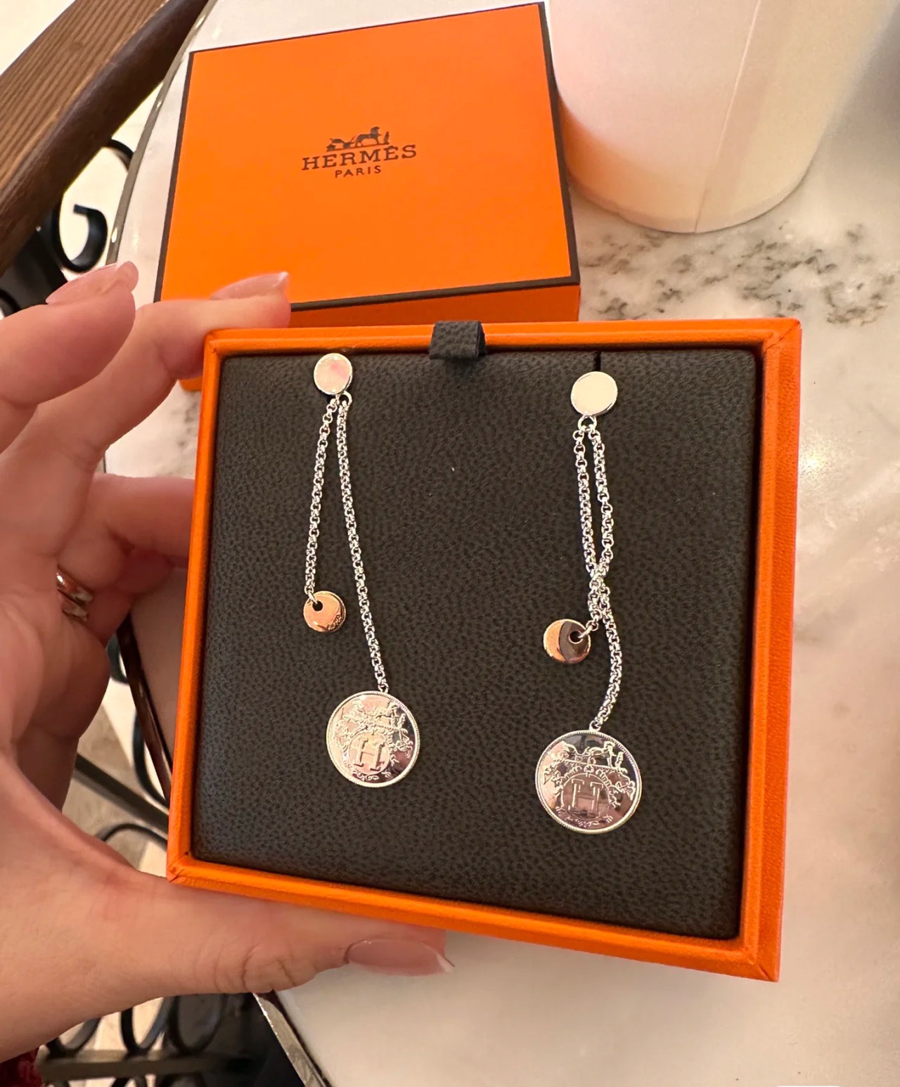 Hermes Ex-Libris earrings