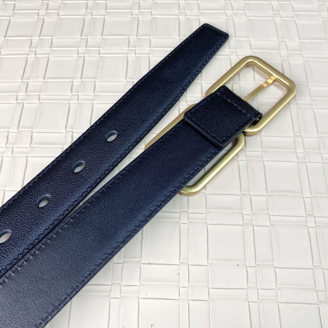 YSL Saint Laurent Leather Belts 1:1 Mirror Version