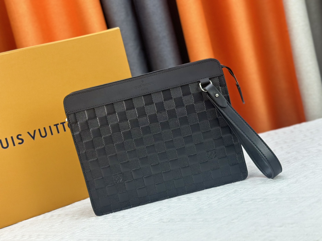 Louis Vuitton Pochette Jour Monogram Eclipse M82080 Clutch Bag Handbag