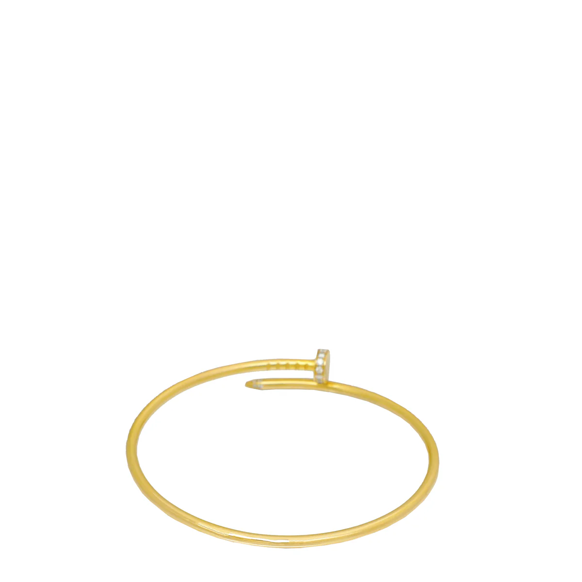 Cartier 18K Yellow Gold Diamond Juste Un Clou Small Model Bracelet 17