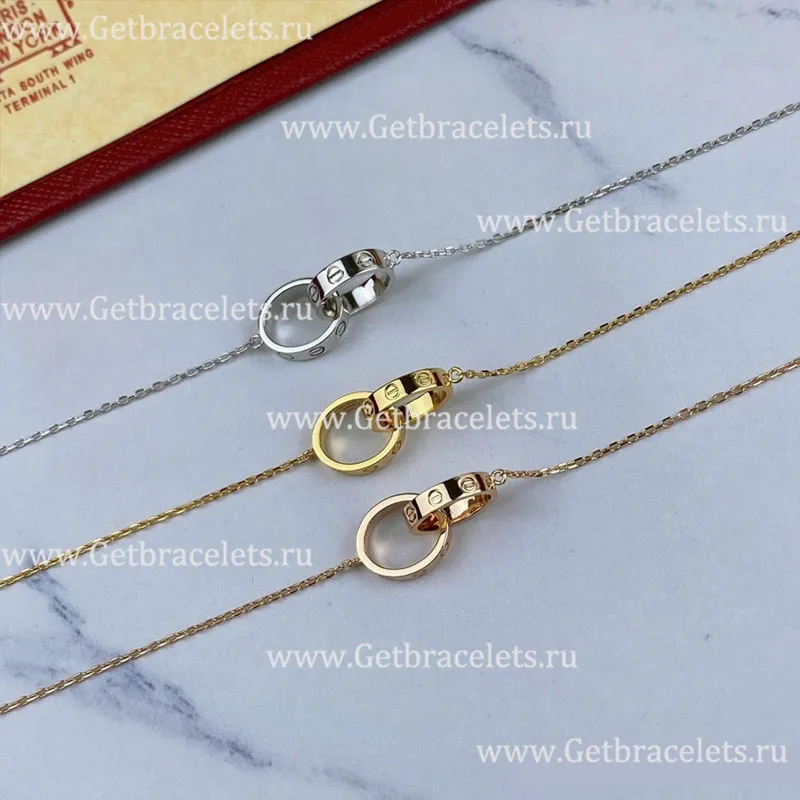 Replica Cariter Love Bracelet Yellow Gold Double Ring B6027100