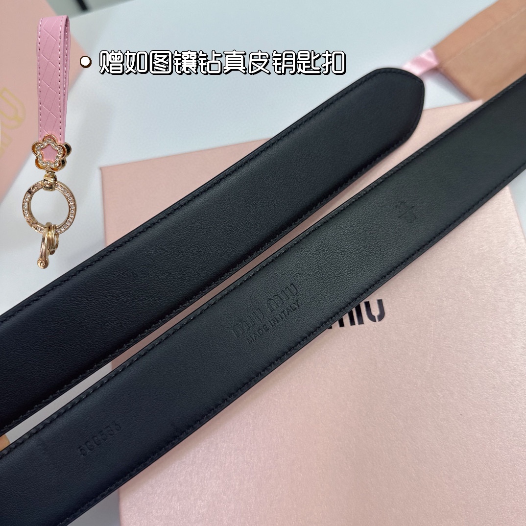 MiuMiu Leather Belts 1:1 Mirror Version