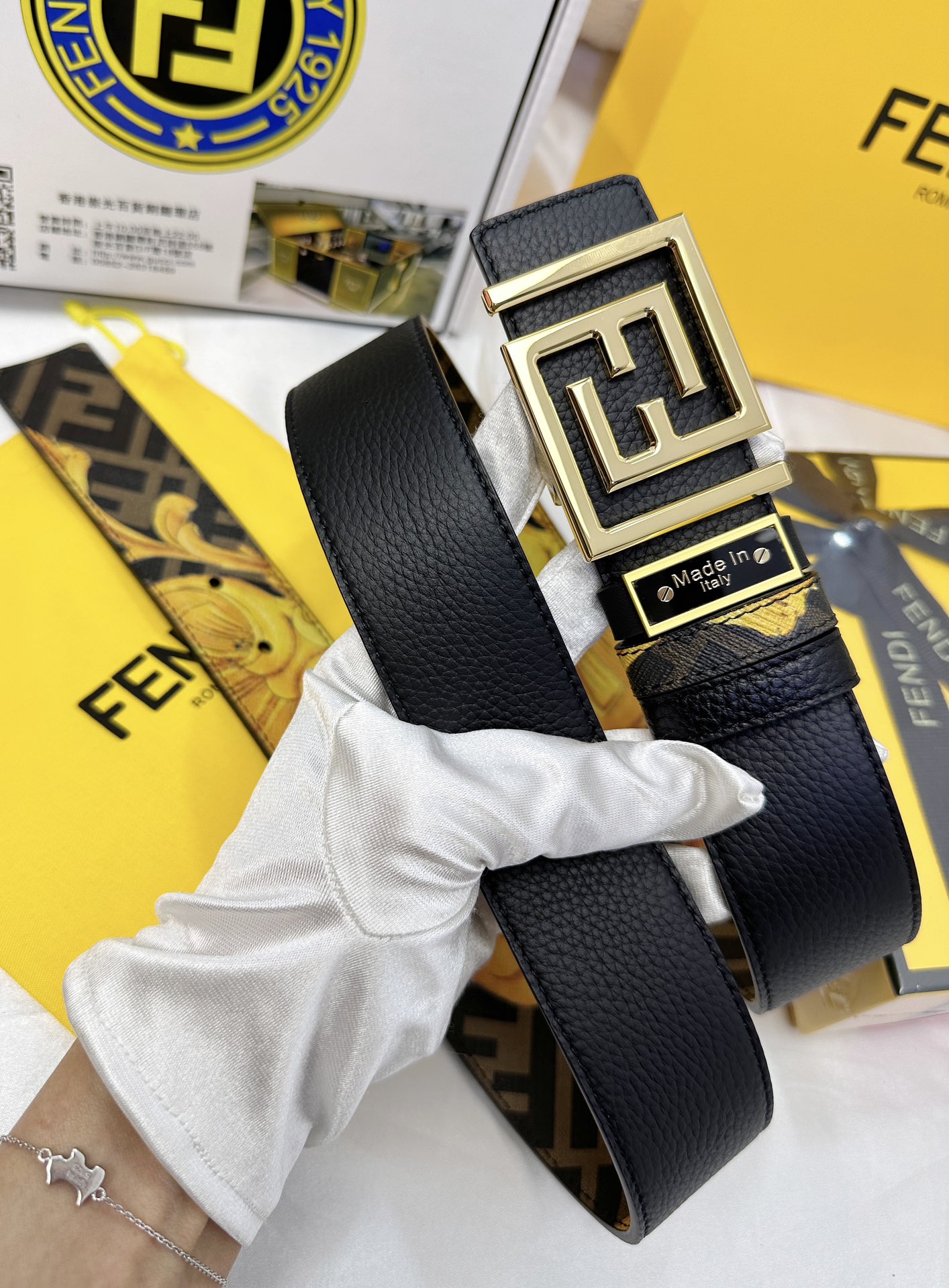 Fendi Leather Belts 1:1 Mirror Version
