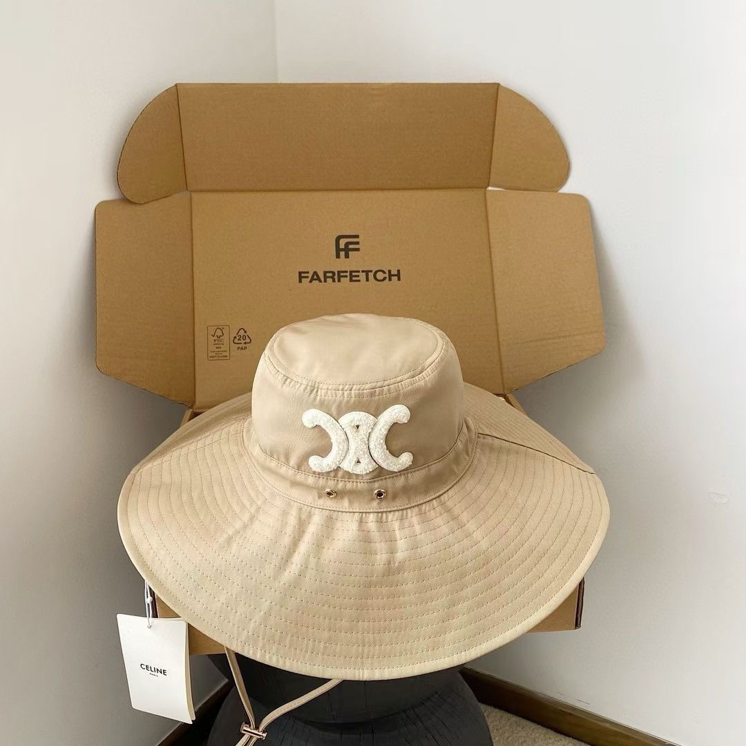 Celine  Embroidered Fisherman's Hat Sunhat （Replica）