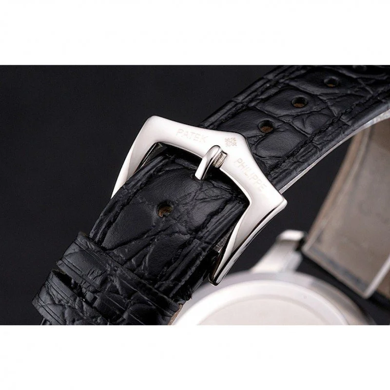 Calatrava Dial Black 41 mm, Stainless Steel