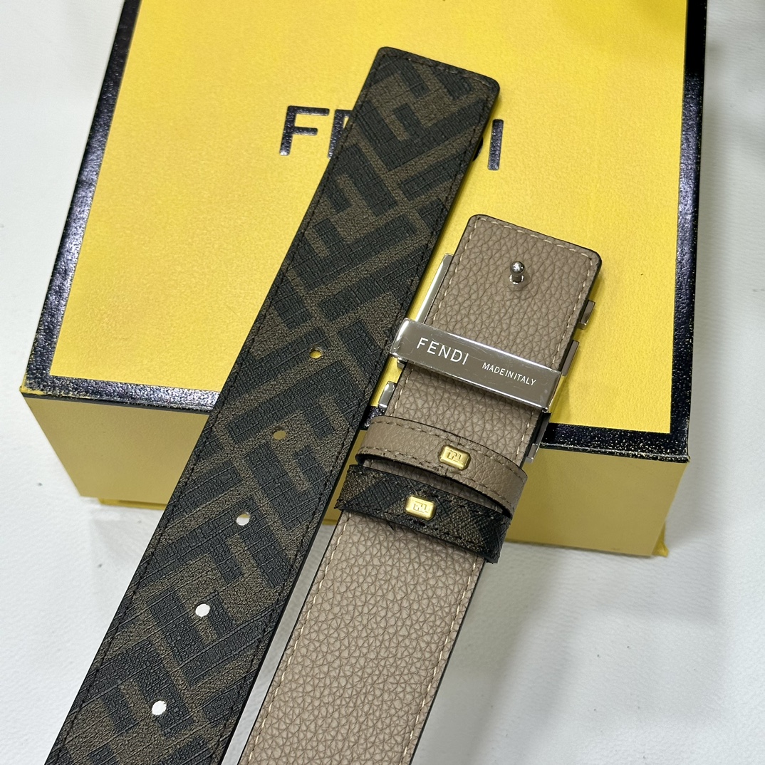Fendi Leather Belts 1:1 Mirror Version