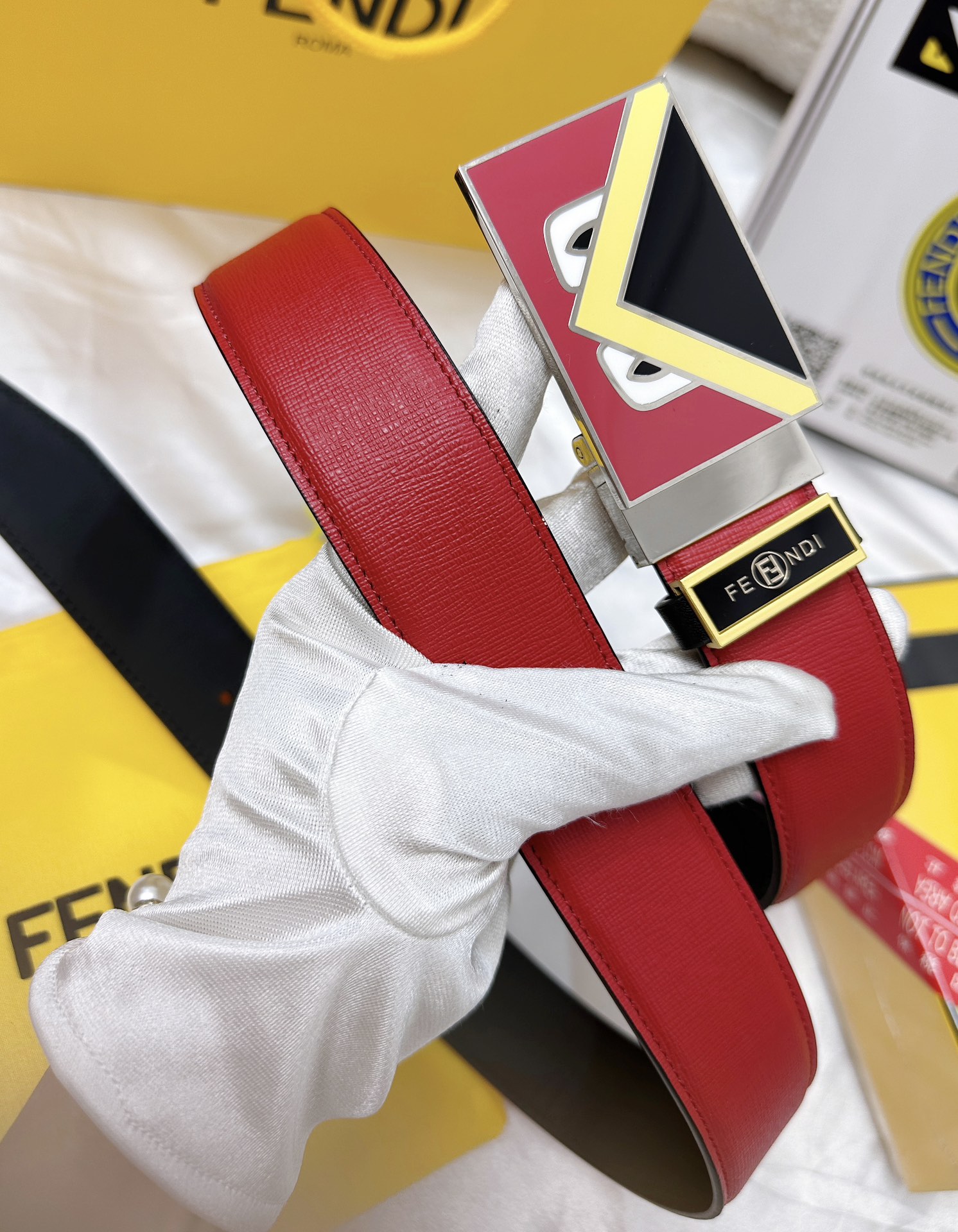 Fendi Leather Belts 1:1 Mirror Version