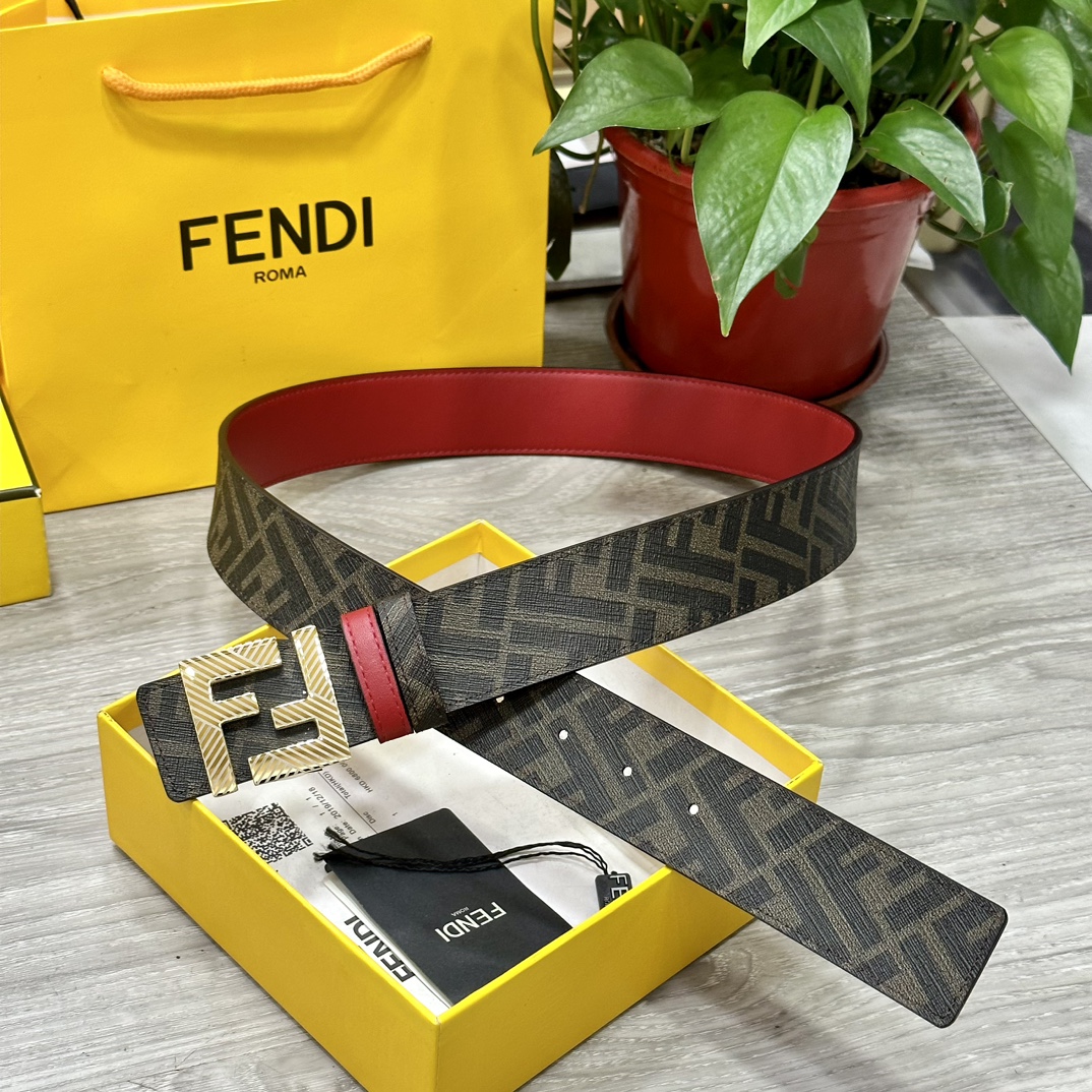 Fendi Leather Belts 1:1 Mirror Version