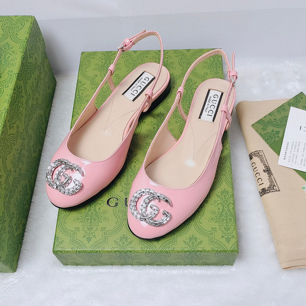 Gucci Leather Flats  Slide Sandal (Replica)