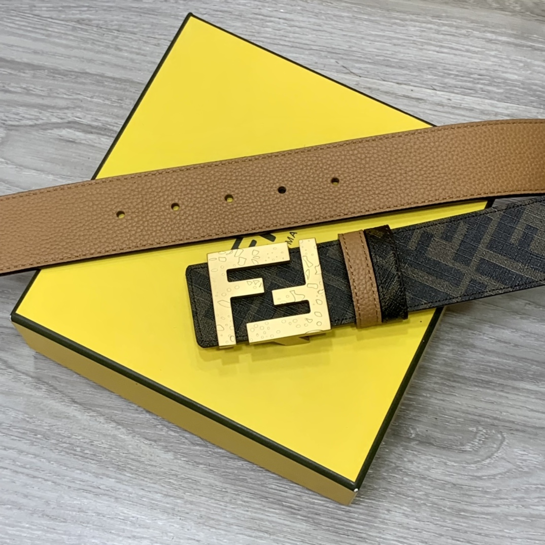 Fendi Leather Belts 1:1 Mirror Version
