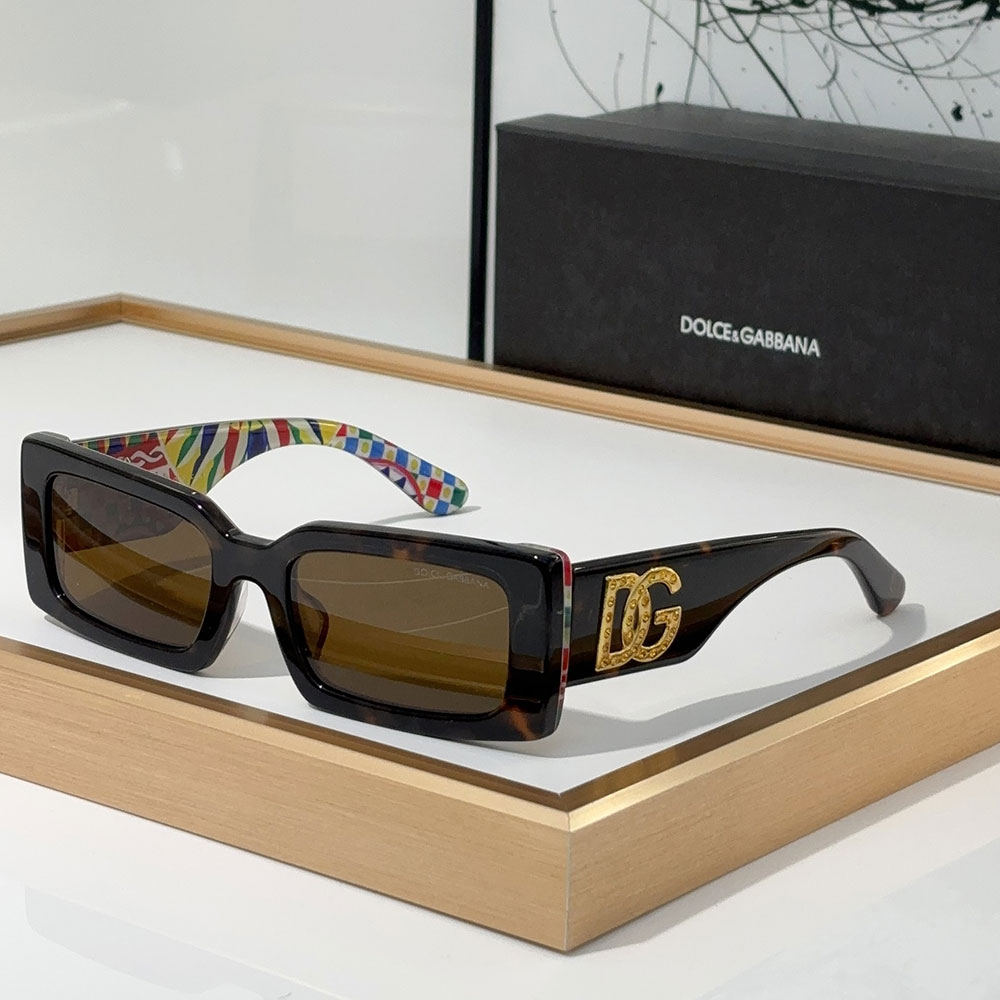 DOLCE & GABBAN DG Small Box Logo Mirror leg  Sunglasses Top quality （Replica）