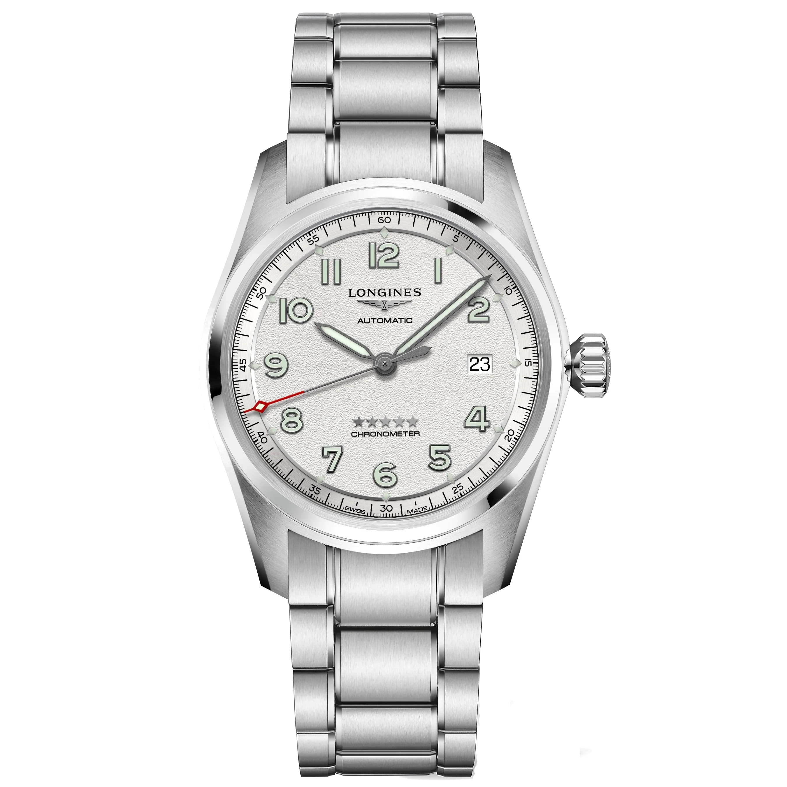 Spirit 40MM Automatic Chronometer Silver Dial Watch L38104736