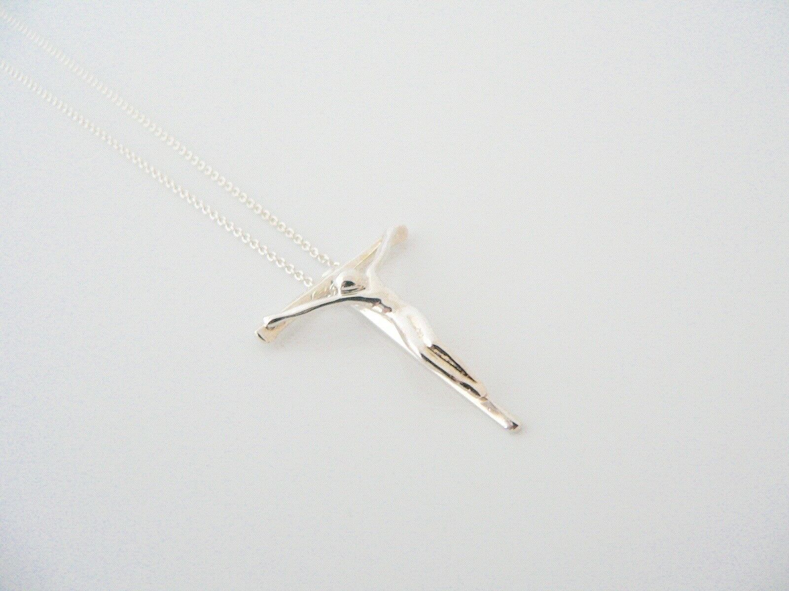 Tiffany & Co Silver Cross Crucifix Necklace Pendant Charm Gift Love Peretti Gift