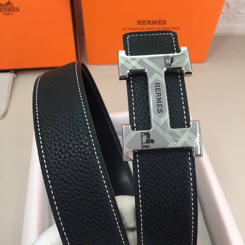 Hermes H Belt Buckle & Reversible Black For Women, Women Belt 380MM